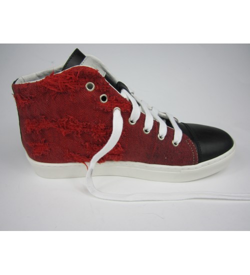 Deluxe handmade sneakers red color